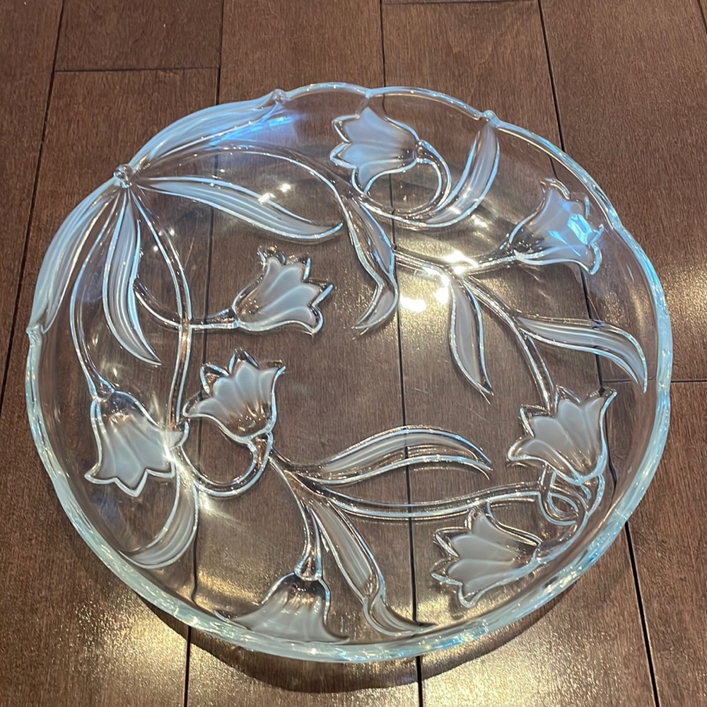 Glass serving tray